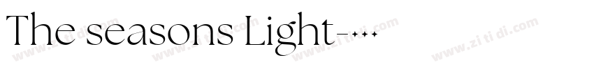 The seasons Light字体转换